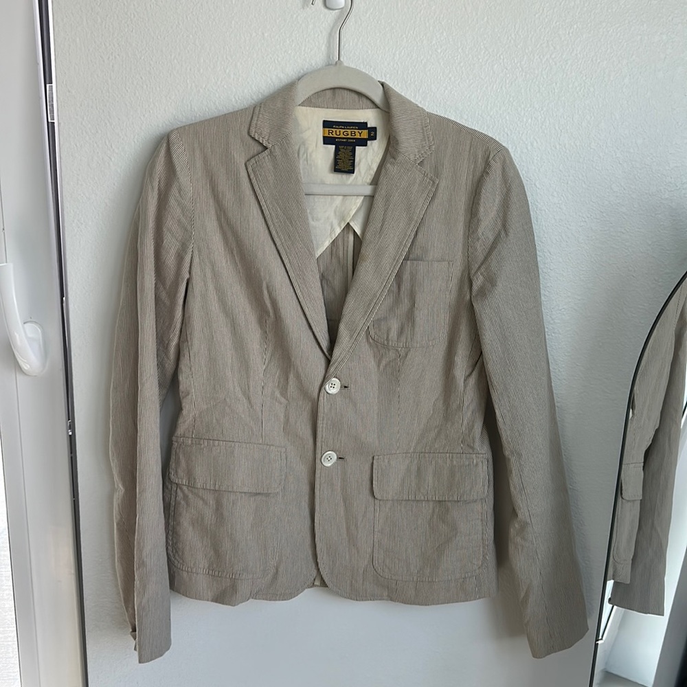 Rugby RL brown pinstripe blazer